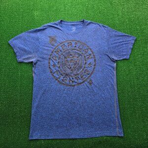 American‎ Fighter Tshirt Mens XL Blue Short Sleeve MMA Athletic Graphic Tee